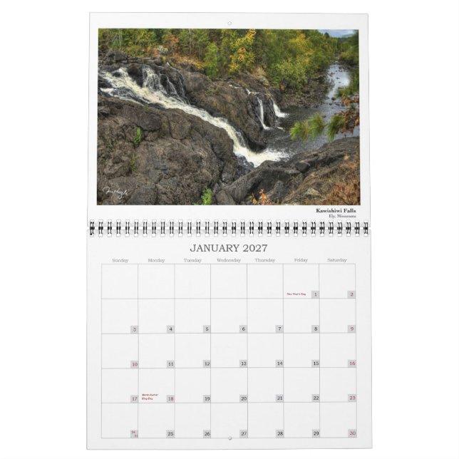 Vild och lantlig Minnesota kalender (Jan 2027)