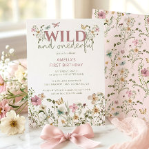 Vild och mottagande av vildblomma 1:a födelsedagen