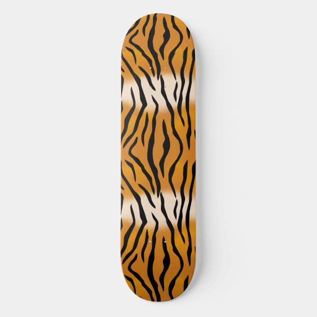 Vild och naturtigern Rand Mönster Skateboard Bräda 21,5 Cm (Framsida)