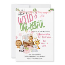 Vild och offentlig Rosa Baby djur födelsedagen