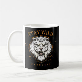 Vild och orädd lejonmugg | Estetisk djärv kaffemug Kaffemugg