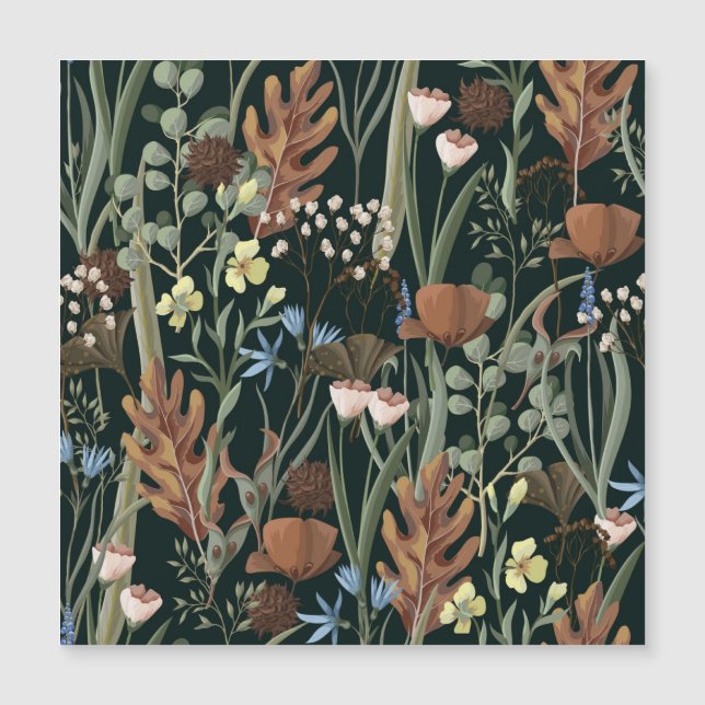 Vild och torkade blommor Mönster. (Framsida)