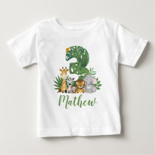 Vild och Träd 3:e Safari Birthday Jungle Animals T Shirt