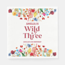 Vild och tre vilda blommor Tredje födelsedagen Par