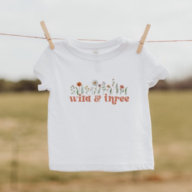 Vild och Tre Wildblomma Småbarn T-Shirt (Skapare uppladdad)