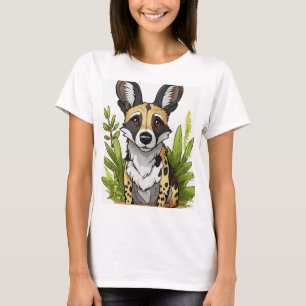 "Vild och Unik afrikansk Vild Hund T-Shirt - Celeb