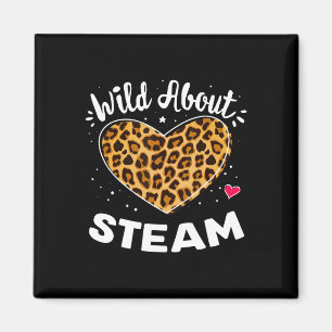 Vild om ång Leopard Squad Stem Byck Till Skolan Magnet