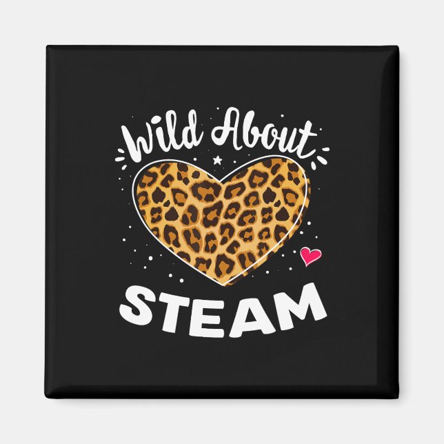 Vild om ång Leopard Squad Stem Byck Till Skolan Magnet (Framsidan)