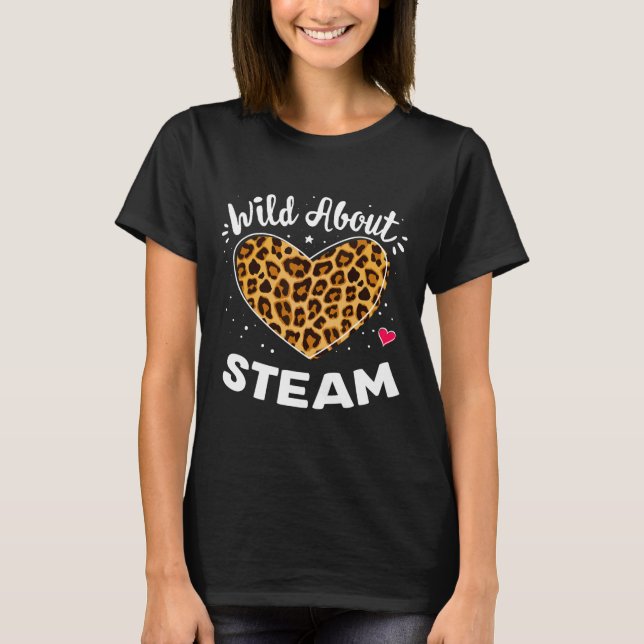 Vild om ånga Leopard Squad Stem Byck Till Skolan T Shirt (Framsida)
