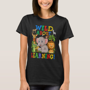 Vild om att lära sig Safari Animals tillbaka till T Shirt