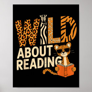 Vild om att läsa böcker läsare älskare bibliotekar poster