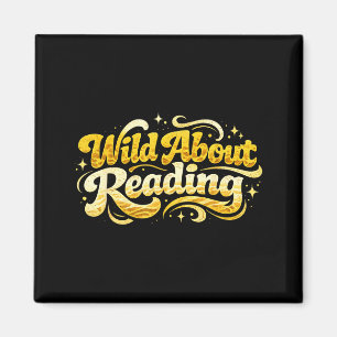 Vild om att läsa rolig läsarbok bibliotek barn magnet