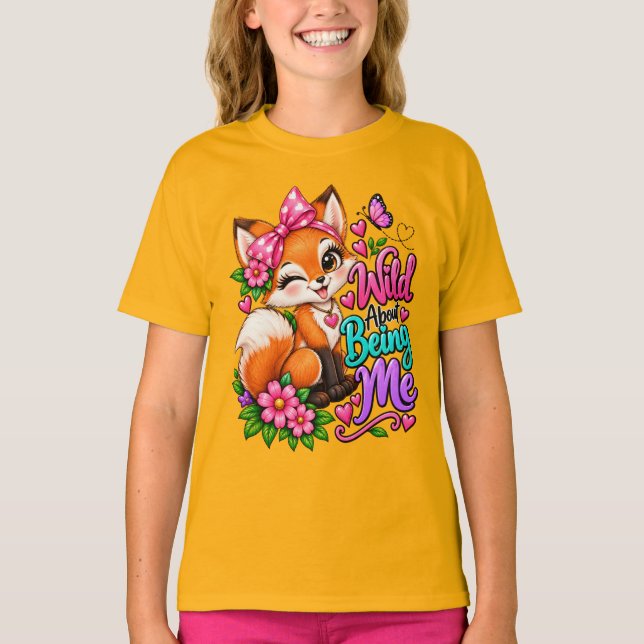 Vild om att vara mig Räv T Shirt (Framsida)
