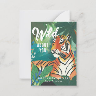 Vild om dig Jungle Tiger Valentindagen Anteckningskort
