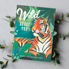 Vild om dig Jungle Tiger Valentindagen Anteckningskort