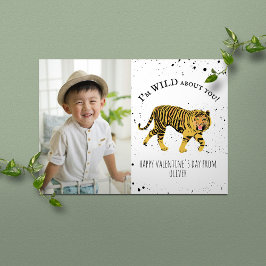 Vild om dig Tiger Valentine Photo Kort