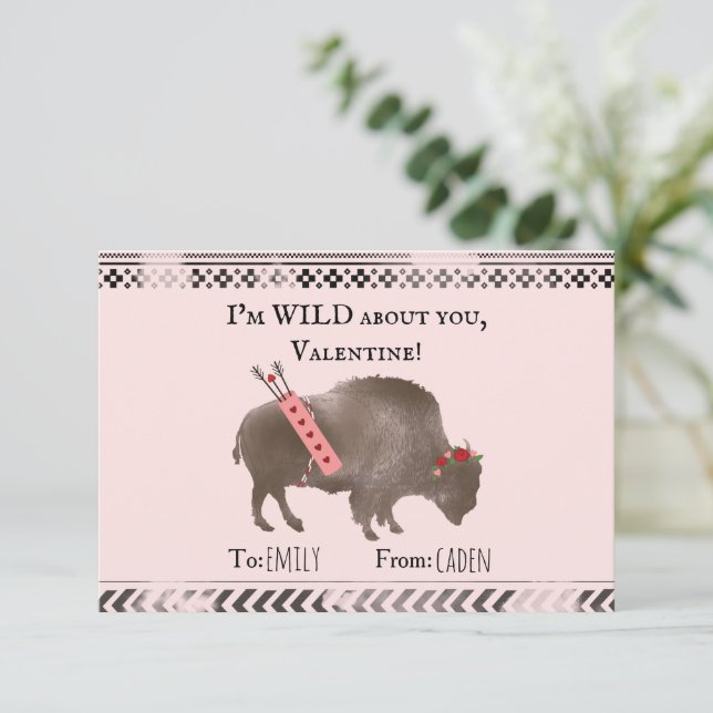 Vild om dig Valentine Bison Buffalo Cupid (Stående Fram)