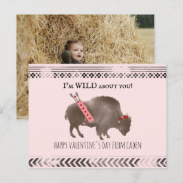 Vild om ditt klassrum Valentine Buffalo Photo Vykort