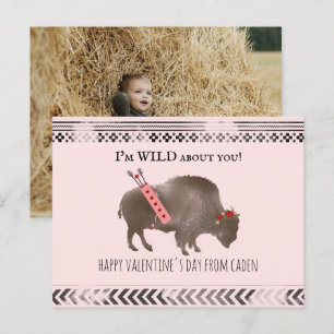 Vild om ditt klassrum Valentine Buffalo Photo Vykort