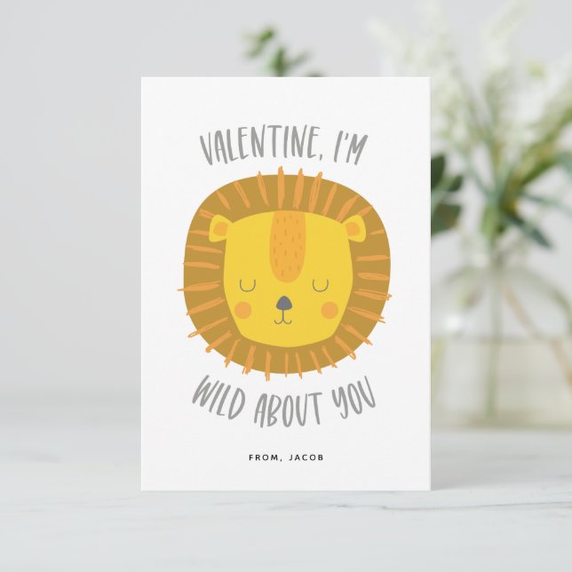 Vild om ditt Valentine Card-vita Inbjudningar (Stående Fram)