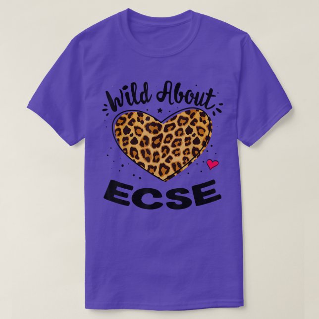 Vild om ECSE-Tidigt Leopard Squad T Shirt (Design framsida)