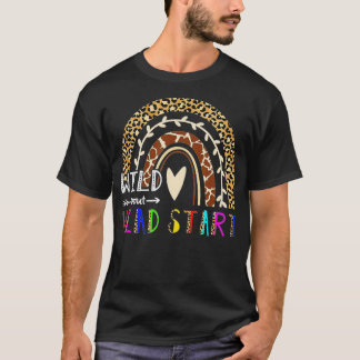 Vild om Head Start Back to school Leopard Rainb T Shirt