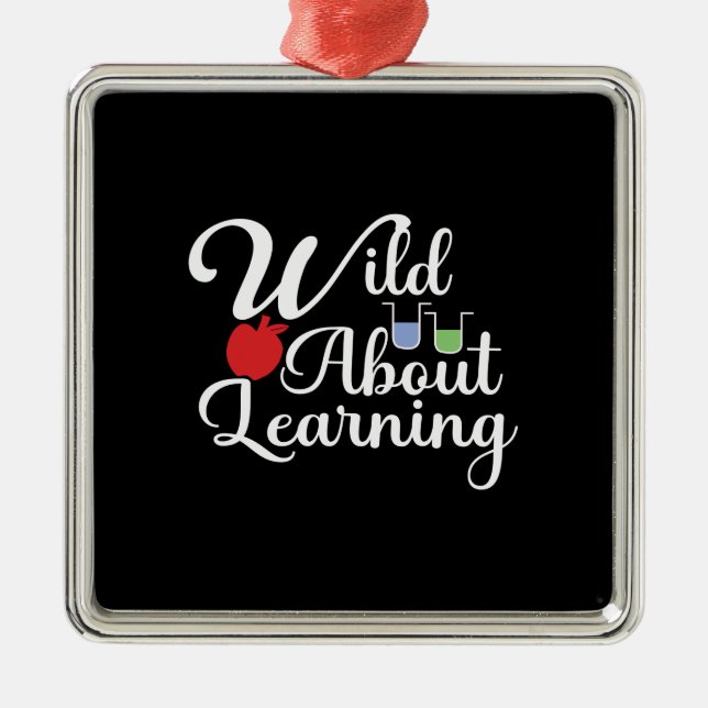 Vild om inlärning julgransprydnad metall (Framsidan)