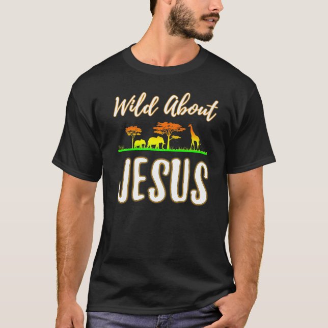 Vild om Jesus VBS Söndag skollärare T Shirt (Framsida)
