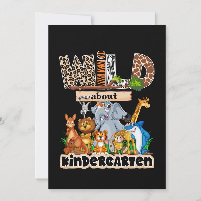 Vild Om Kindergarten Inbjudningar (Framsida)