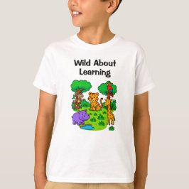 Vild om lärande –Djungeldesign för barn T Shirt