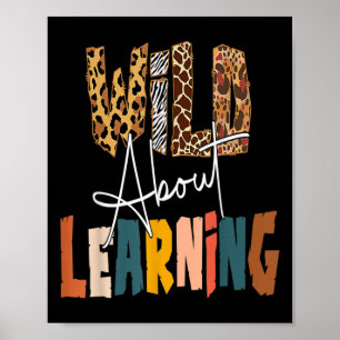 Vild om lärande lärare Byck till skolan undervisni Poster