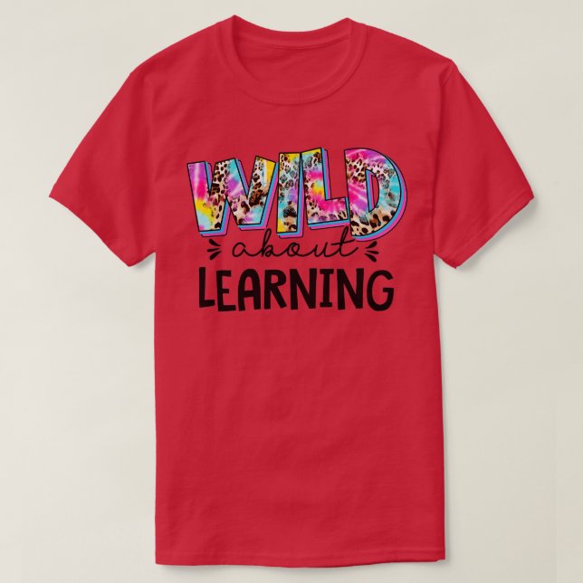 Vild om Lärarlärare Back to school Leopard T Shirt (Design framsida)