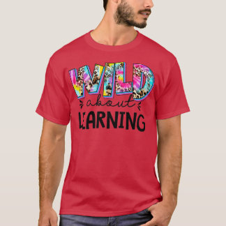 Vild om Lärarlärare Back to school Leopard T Shirt