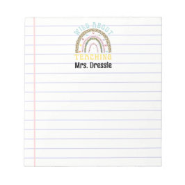 Vild om lärarutbildning om regnbåge anteckningsblock