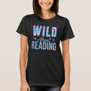 Vild om läsning av Bokar med grovhugg färg T Shirt