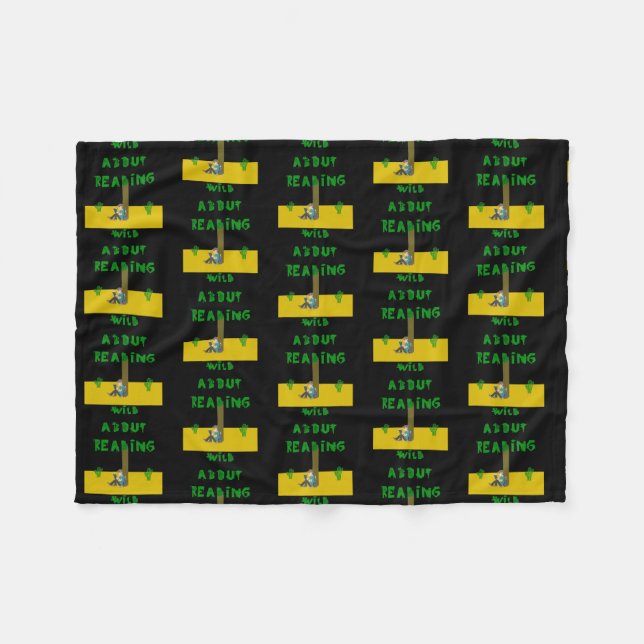 Vild OM LÄSNING AV LÄSARE BOKAR ÄLSKARE  Fleecefilt (Framsidan (Horisontell))