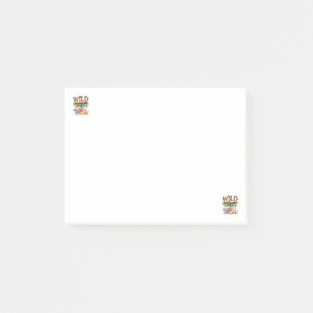 Vild om läsning Leopardtryck Sött djur från zoo Post-it Block (Framsida)