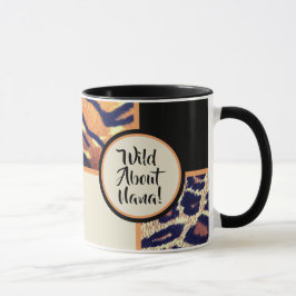 Vild om Nana Animal Print-presenten Mugg