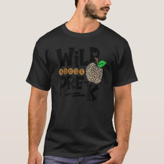 Vild om prek Leopard Back to school Lärare Ki T Shirt