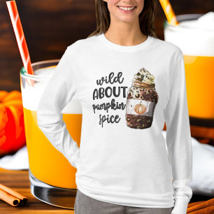 vild om pumpkrydda Fall Säsong T Shirt