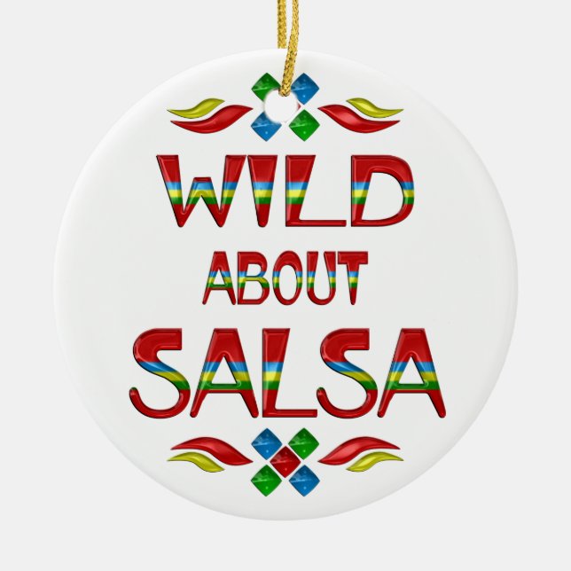 Vild om salsa julgransprydnad keramik (Framsidan)