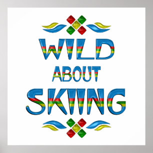 Vild om skidåkning poster