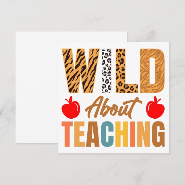 Vild om undervisning kort (Fram/baksida)