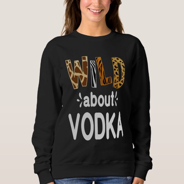 Vild om Vodka  Vodka Drickande   T Shirt (Framsida)