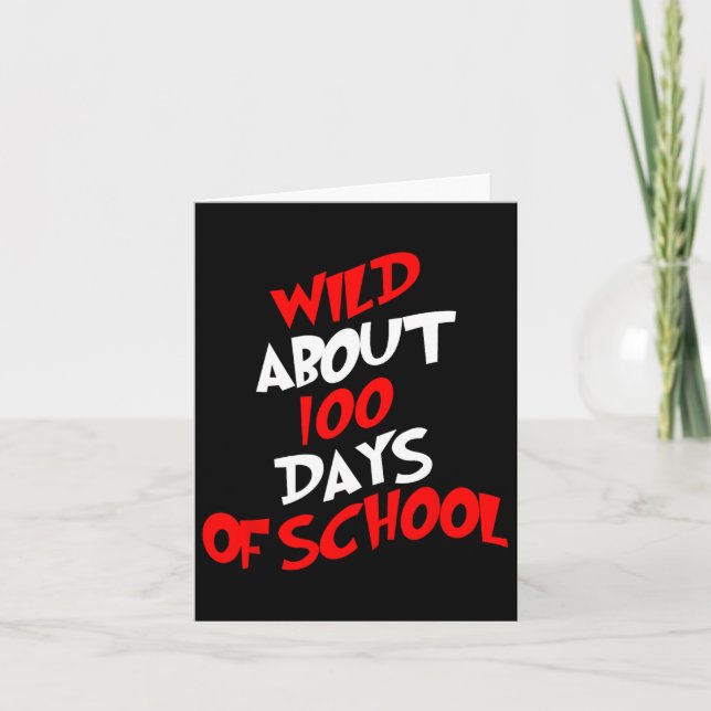 Vild omkring 100 dagars skolutbildning 100 dagars  kort (Framsida)