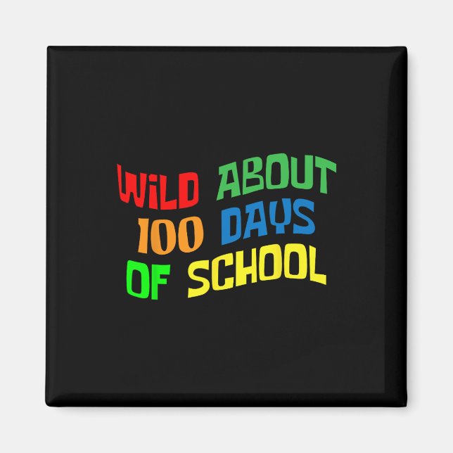 Vild omkring 100 dagars skolutbildning 100 dagars  magnet (Framsidan)