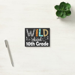 Vild omkring 10:e Klass Back to school tionde Klas Post-it Block
