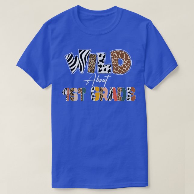 Vild omkring 1:a Klass Back to school Leopard T Shirt (Design framsida)