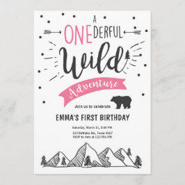 Vild OnAdventure First Birthday-inbjudan Inbjudningar