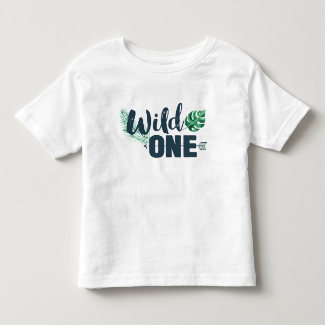 Vild ONE Boy Birthday Shirt T Shirt (Framsida)